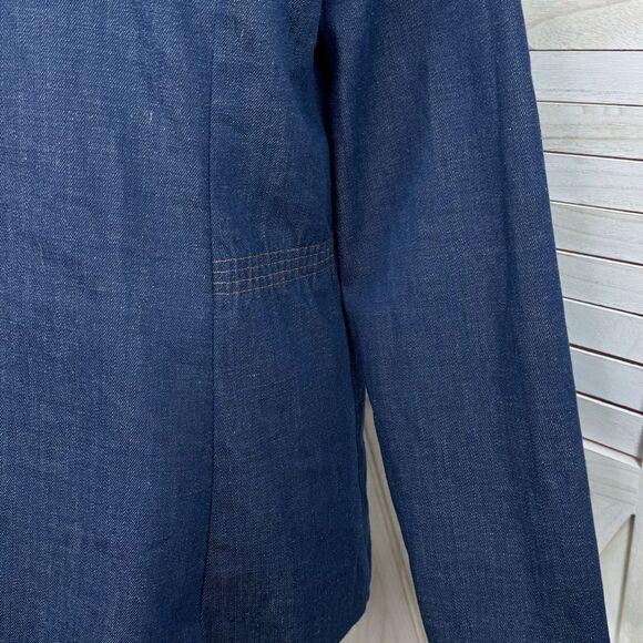 Vintage 70s Levi’s Safari Denim Blazer Leisure Jacket Orange Tab Blue Large - Picture 7 of 15